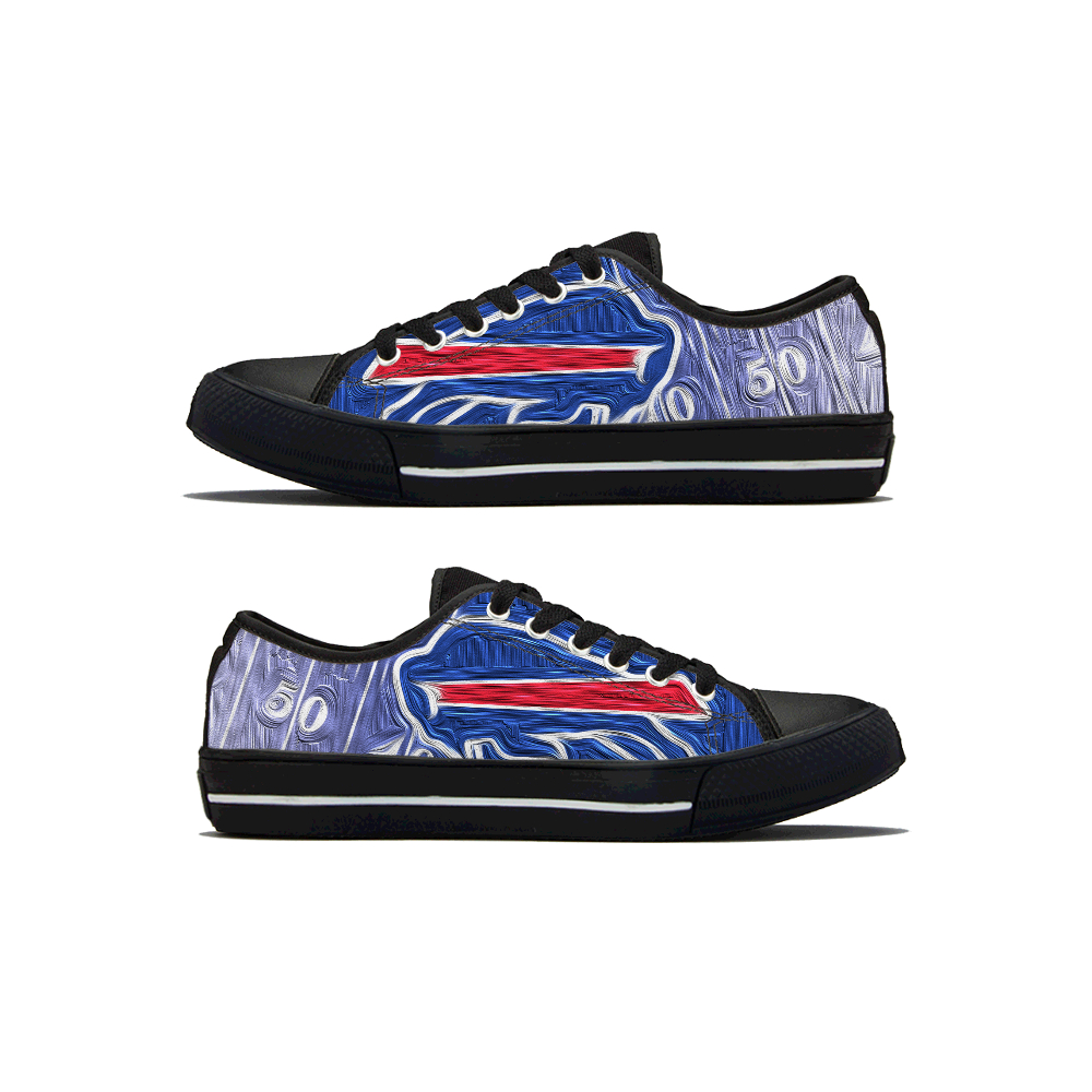 Men's Buffalo Bills Low Top Canvas Sneakers 006
